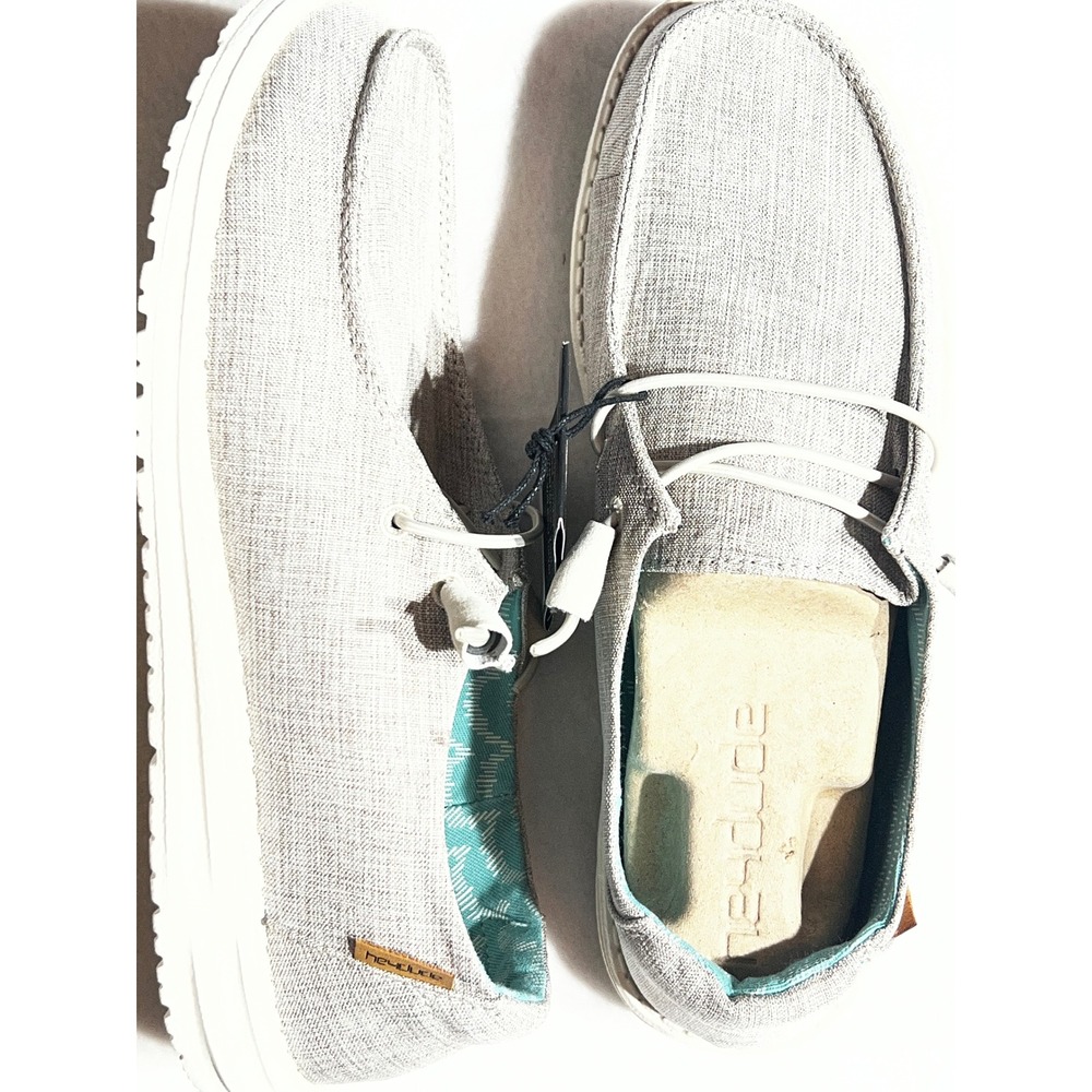 Hey Dude Wendy Chambray Beige Women Slip On Loafers 121410522 Size 9